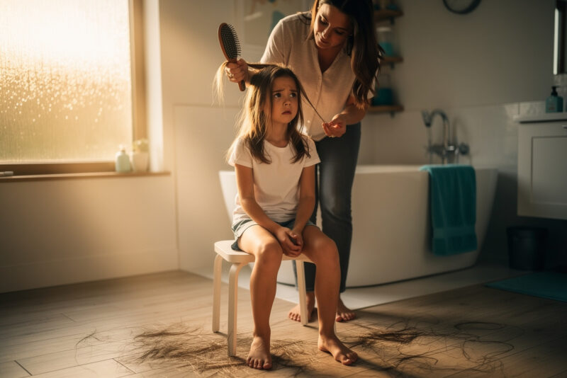 Ma fille perd ses cheveux par poignée : que faire ?