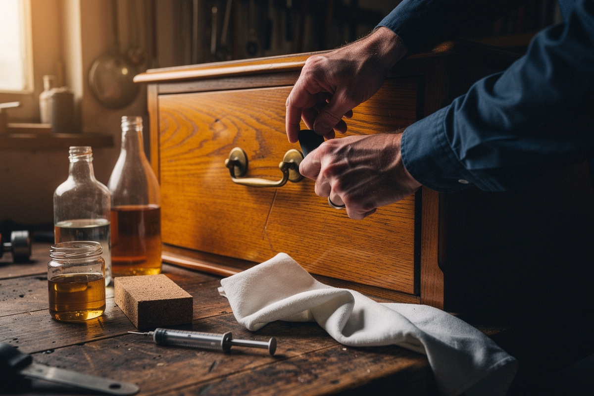 Comment restaurer un meuble en bois sans tout poncer