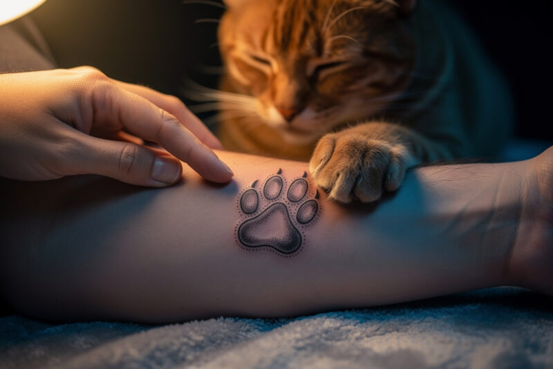 Tatouage de patte de chat : signification émotionnelle et symbolisme