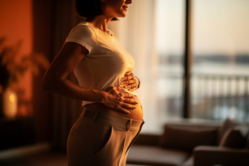 Ventre gonflé sous la poitrine chez la femme : causes et solutions
