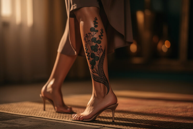 Tatouage derrière le mollet pour femme : guide complet